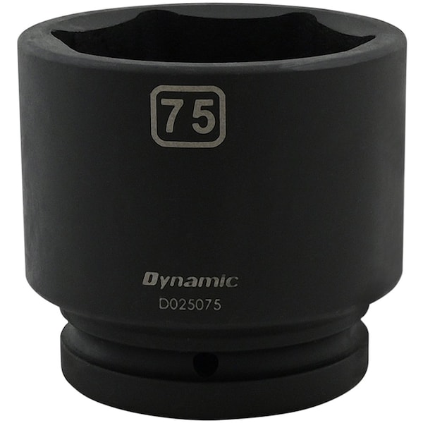 1" Drive Standard Socket, Black Phosphate, Tools 75MM X 1" Drive, 6 Point Standard Length
